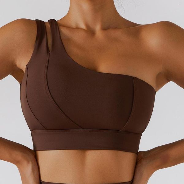 Chemises actives Nylon Sports Bra Crop Top Fitness Femme Femme Breffe-Sportswear Underwear Women Yoga for Gym Running