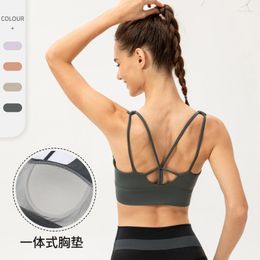 Active Shirts Soutien-gorge de yoga intégré en S pour femme Débardeur de sport Running Fitness