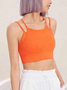 Chemises actives SALSPOR Fitness Gym Sport soutien-gorge femme maigre Stretch couleur unie fil Yoga Sport exercice vêtements de Sport décontracté haut corset