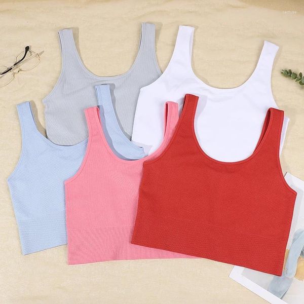 Camisas activas Tops sin costuras para mujeres Tank Top Top Sports Sports Double Layer Tee Sexy Lingerie Fitness Girls