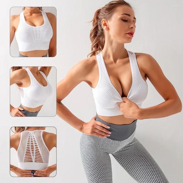 Chemises actives sans manches haut de gymnastique court pour femmes soutien-gorge de sport de Yoga vêtements de sport Pilates tenue de vêtements de Fitness gilets d'entraînement femme