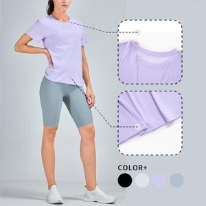 Active Shirts WISRUNING maille couture Yoga T-shirt pour Fitness femme respirant haut de sport femmes entraînement tissu vêtements de sport tenue de sport