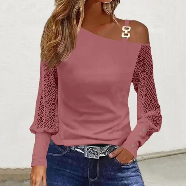 Camisas activas Mujeres Oficina de la Oficina del estilo coreano Bloses negros Un hombro Sexo Spring Summer Summer Cold Blusa Femenina Topas blancas elegantes