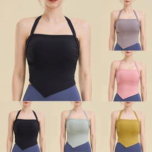 Chemises actives soutien-gorge de Yoga nu pour femmes, sous-vêtements de sport antichoc, beau dos, vêtements de Fitness, gilet de course longue ligne