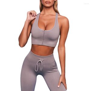 Camisas activas para mujer, Top deportivo con cremallera frontal, sujetador de realce tejido para Fitness, chaleco Sexy para Yoga y correr, sujetadores acolchados para entrenamiento, ropa deportiva