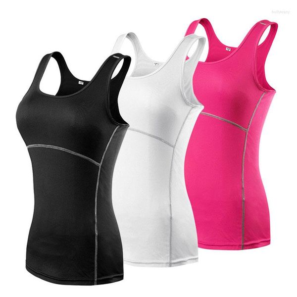 Camisas activas para mujer, Tops cortos básicos ajustados, deportes, Yoga, Fitness, entrenamiento, chaleco para correr, entrenamiento, sin mangas, camisetas de secado rápido para mujer, elásticas