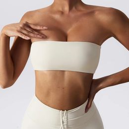 Chemises actives femmes Yoga soutien-gorge tout-en-un nu sous-vêtements de sport anti-dérapant essuyer la poitrine à l'intérieur prendre Legging-bas Fitness gilet haut serré