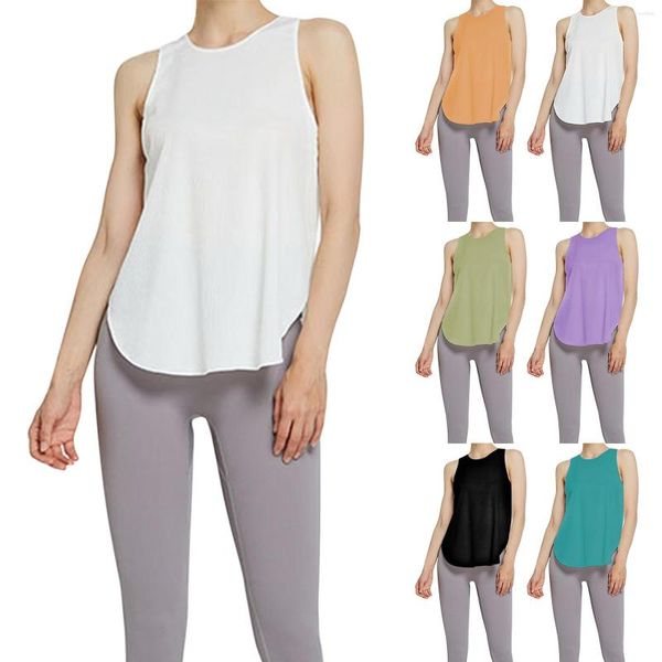 Chemises actives Yoga Débardeurs pour femmes Haute Performance Sport Workout Vest Top Summer Casual Womens Office Pants Complete 4 Piece Set