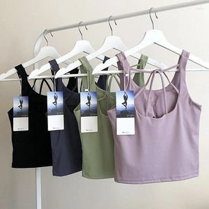 Chemises actives Haut de yoga avec rembourrage Pilates Tops Vêtements d'entraînement Lycra Sports Gym Femmes Fitness Rashguard Chemise de compression Violet Jaune
