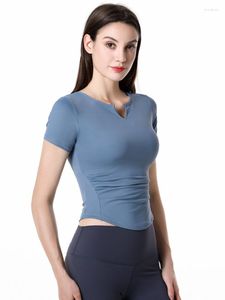 Camisas activas tops de yoga para mujeres camisetas de gimnasio delgadas transpirables mangas cortas para mujer fitness femenino