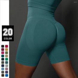 Short actif 20 couleurs couleur unie sport Sexy femme Fitness hanche levée Yoga adouci séchage rapide