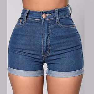 Short actif en Denim pour femmes européennes et américaines, pantalon Sexy à bord roulé, Cargo pour femmes, Baggy grand, 2023