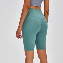 Actieve shorts abs loli dames hoge taille spandex gym yoga met binnenste pocket bulift workout biker 10 '' inseam korte broek