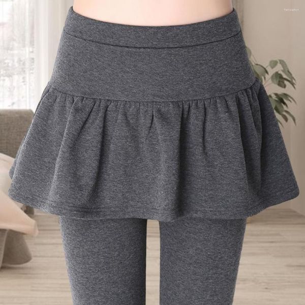 Short actif pantalon taille élastique legging thermique cuisse pantalon jupe plissée coupe cintrée pour femme avec haute élasticité confortable élégant
