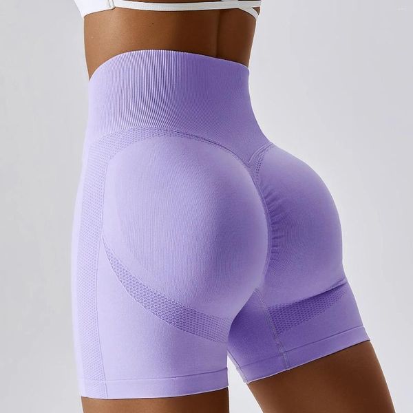 Short actif de gymnastique pour femmes, Sport sans couture pour Lycra Scrunch, Yoga, entraînement, court Push Up, rouge, 2024