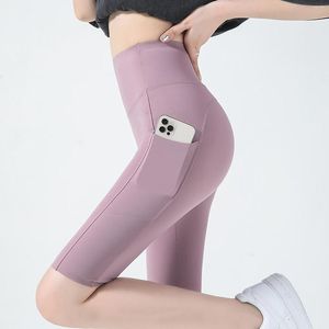 Shorts actifs taille haute pour femmes Sexy motard Fitness décontracté sport femme court couleur unie athlétique cyclisme vêtements