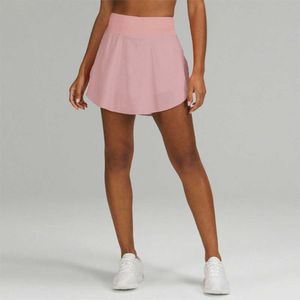 Lu – jupe de sport d'été, Leggings de Yoga fins et amples, vêtements de gymnastique pour femmes, course à pied, Fitness, entraînement décontracté, résistant à la lumière, Double couche, pantalons chauds