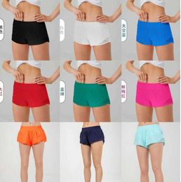 Pantalones cortos activos lululemenly Summer Yoga Hotty Hot Transpirable Secado rápido Ropa interior deportiva Bolsillo para mujer Pantalones para correr Princesa Ropa deportiva Diseño clásico 6013ess