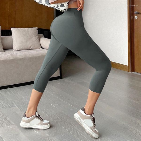 Leggings de Sport taille haute pour femmes, Shorts actifs, sensation de nu, Push-Up, pantalons de Fitness, de course, de Yoga, sans couture, pour filles