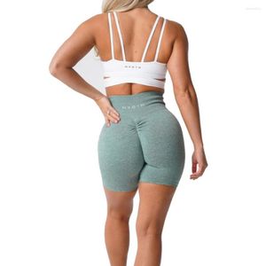 Shorts actifs Nvgtn Scrunch Spandex Spandex Fitness Fitness Fitness confortable Houte Hip Lift Casual Sports Running 225p