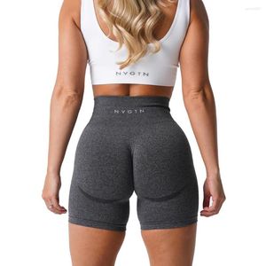 Pantalones cortos activos NVGTN para mujer, sin costuras, cintura alta, contorno de sonrisa, ciclismo, gimnasio, yoga, entrenamiento, deportes informales