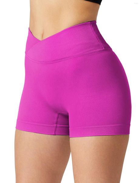 Shorts actifs Cibbed v Taies sans couture femme High Workout Fitness Yoga Scrunch Bugym Tills Sports Cycling