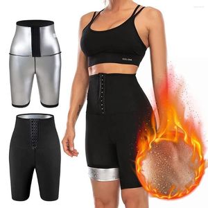 Actieve shorts sauna legging fitness haak body shapewear vrouwen yoga short thermo zweterige gewichtsverlies oefening afslank pant taille trainer