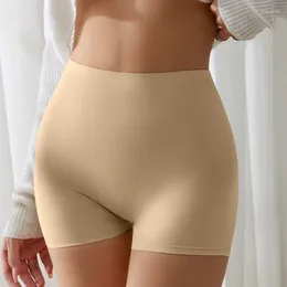 Actieve shorts Effen naadloze yoga hoge taille damesonderbroek Slank katoenen kruis Ijszijde ondergoed Ademende slips Dame