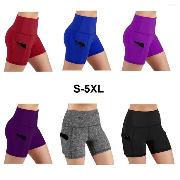 Shorts actifs Sport pour femmes grande taille 5XL vêtements de Yoga Leggings sportifs avec poche entraînement gymnastique entraînement sport cyclisme femmes