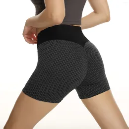 Actieve shorts Sport Hoge taille Heuplift Jacquard Yogabroek Strak Sport Bijenkorfbasis Driepunts Voor Dames Legging Fitness