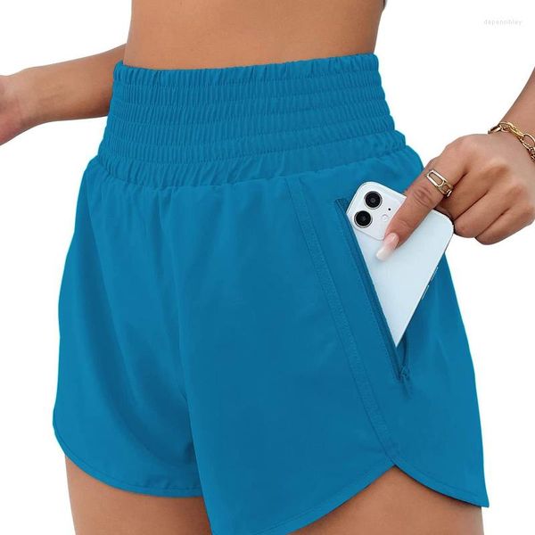 Pantalones cortos activos verano Color mujeres Yoga Liner deportes correr ejercicio entrenamiento senderismo elástico alta flexibilidad lindo