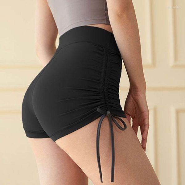 Shorts actifs collants femmes 2023 été nu sport Fitness course taille haute hanche ascenseur Yoga pantalon minceur élastique solide Leggings