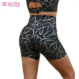 Actieve shorts vutru 2024 Yoga Woman High Taille Energy Blcak naadloze hip-up strakke elastische sport short-bundels zomer gym fitness-leggings
