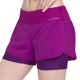 Actieve shorts vutru dames yoga fitness dubbele gelaagde hoge taille training running korte leggings voor dames sportschool sportbroeken