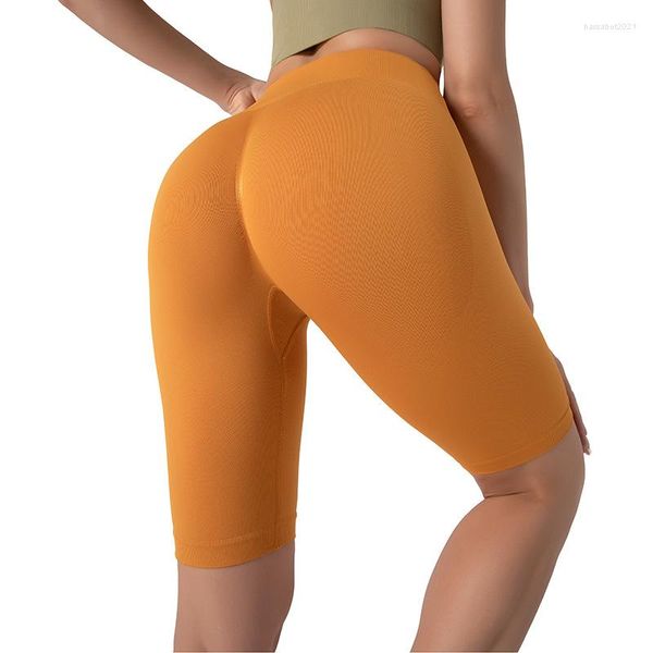 Pantalones cortos activos de cintura alta para mujer, mallas deportivas cortas para entrenamiento, correr, Fitness, gimnasio, soporte esculpido, gran estiramiento