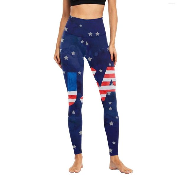 Pantalones cortos activos Día de la Independencia de las mujeres Moda personalizada Casual Impresión digital Deportes Yoga Pantalones Mujer Traje Chica Boxers para