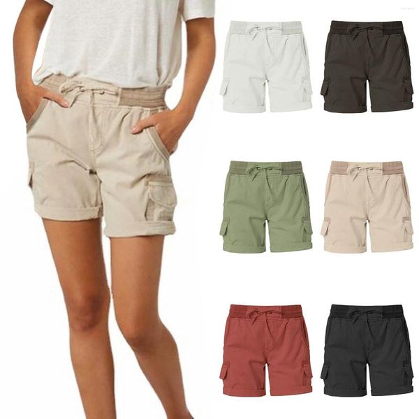 Short actif femme Cargo été randonnée ample avec poches pantalons décontractés femme taille 16