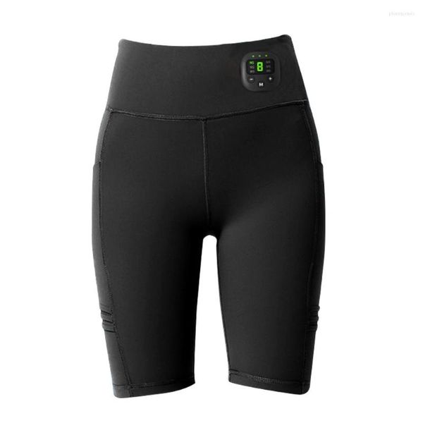 Pantalones cortos activos Mujer Smart EMS Cintura alta Deportes Flacos Medias Fitness Bodycon Hip Lifter Pantalones cortos Yoga Pilate Ropa