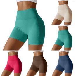 Actieve Shorts Vrouwen Sport Korte Yoga Legging Squat Proof Hoge Taille Fitness Strak Sneldrogend Fietsen Workout Gym Doek