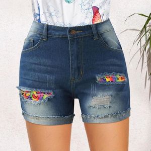 Active Shorts Femmes D'été Pantalon Court Sexy Jeans Slim Trou Avec Poches Designer Jean Pour Extensible