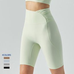 Actieve shorts yogabroek sport vrouwen strakke dunne fitness hoog elastisch heupheffen dragen fietsen