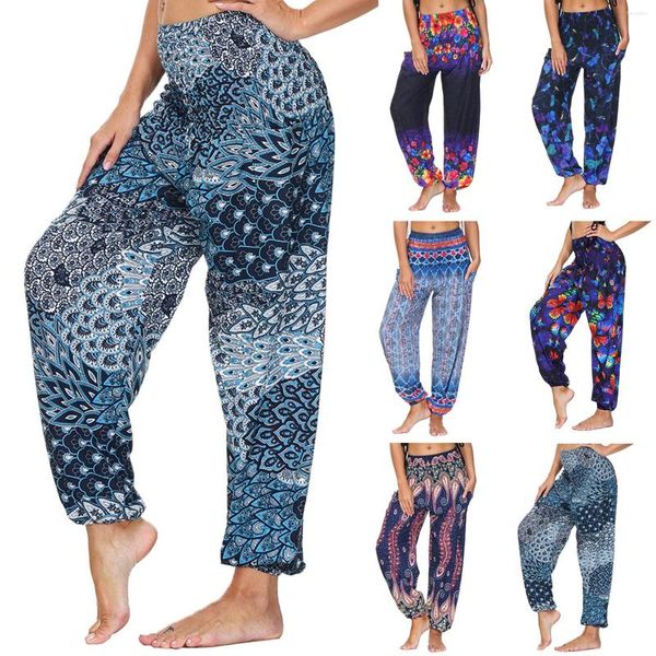 Short actif pantalon de Yoga femme Boho taille haute Baggy Bloomers imprimé Hippie été plage pour voyage vacances décontracté