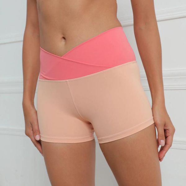 Short actif de Yoga pour femmes, vêtements de gymnastique, Fitness, entraînement, butin en Lycra Patchwork, court, bleu kaki, 2024