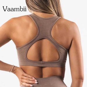 Ropa interior activa sin retroceso de yoga tops mujeres chaleco de yoga acolchado bralette de ropa interior sin problemas mujer mujer deportes gimnasia sujetador deportivo d240508