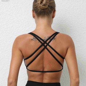 Sous-vêtements actifs Haut en nylon Soutien-gorge pour femme Haut sexy Soutien-gorge respirant pour femme Fitness Yoga Soutien-gorge de sport pour femme Gym Dos ouvert BraC24320