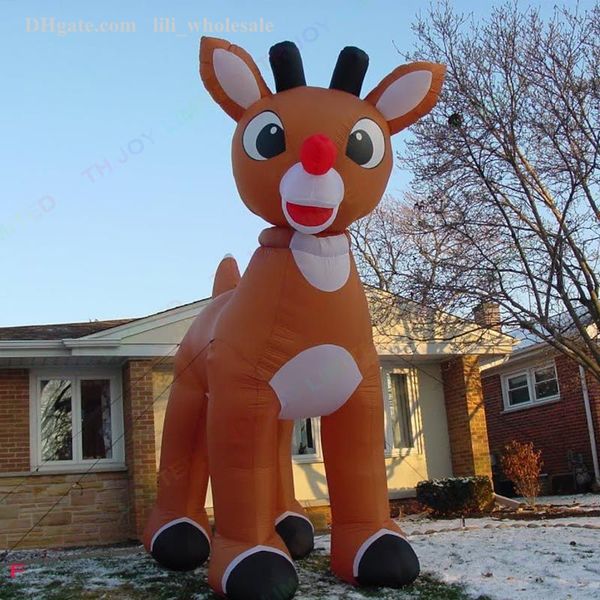 Actividades 8m 26 pies Gigante de nariz roja NAVIDAD Inflable Reindeo Inflable Rudolph Modelo animal para decoraciones navideñas de Navidad