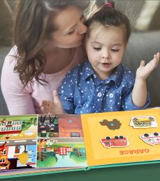 Actividad Libro ocupado para niños 2 3 años Sensorial Educational Educational Toys Montessori Baby Toys Pegatinas Libros tranquilos para niños Libro activo