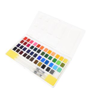 Acuarelas Art Supplies ensemble de peinture aquarelle solide professionnelle 48 couleurs avec deux stylos pinceau à eau