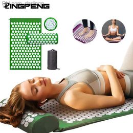 Tapis d'acupression Massage Yoga coussin pour exercice Relaxation musculaire Fatigue réduction du stress soulagement de la douleur au dos Q230826