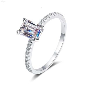 Ada bijoux or blanc Sterling femmes Anillo De Plata 925 argent diamant émeraude Moissanite bague fabricant